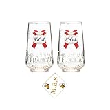 Kronenbourg 1664 Premium Biergläser 2er Set mit Midlands Bar Suplliers Bar Untersetzer