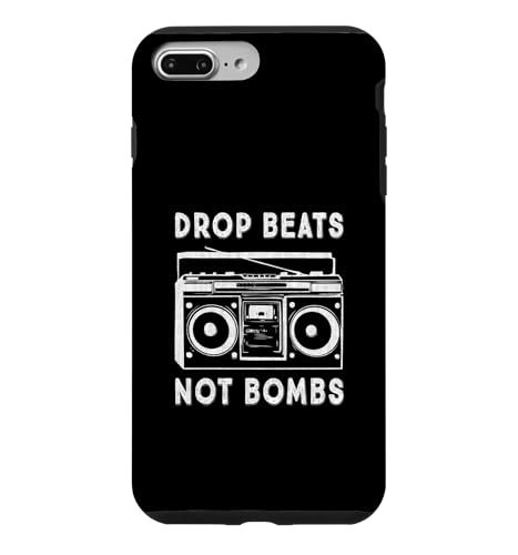 Drop Beats Not Bombs ���� ���W�R�� ���y ���a �X�}�z�P�[�X iPhone 7 Plus/8 Plus �p
