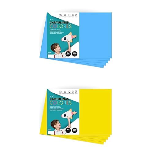 Cartulina A4 de colores intensos 180 g/m² con 150 hojas mixtas