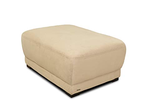 Preisvergleich Produktbild DOMO Collection Boxspringsofa Telos / Hocker mit Boxspringfederung / Beistellhocker für Couch / Maße: 109 / 78 / 46 cm (B / T / H) / Farbe: beige (hell)