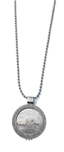 Colgante Virgilio moneda 500 liras plata con collar 90 cm un regalo inolvidable