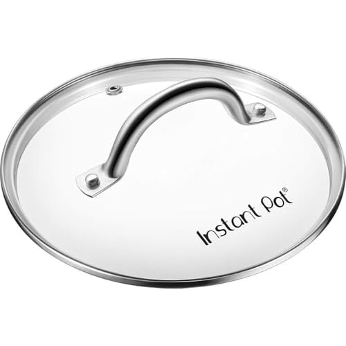 Instant Pot Deckel aus gehärtetem Glas für elektrische Schnellkochtöpfe mit einem Fassungsvermögen von 5-6 Litern Glasdeckel 6 Liter Tempered Glass With Stainless Steel Rim and Handle