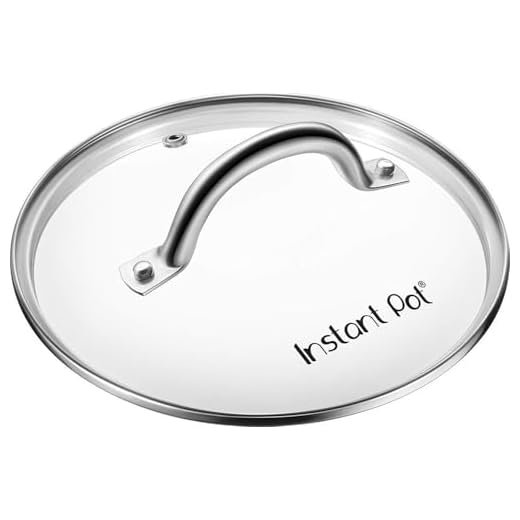 Instant Pot Deckel aus gehärtetem Glas für elektrische Schnellkochtöpfe mit einem Fassungsvermögen von 5-6 Litern Glasdeckel 6 Liter Tempered Glass With Stainless Steel Rim and Handle