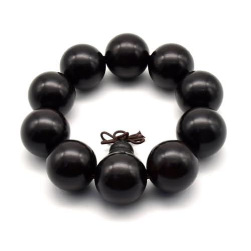 Pulsera budista de madera ébano natural unisex miniatura 4