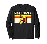 Pixelmania Retro Cámara Vintage Pixel Art Manga Larga