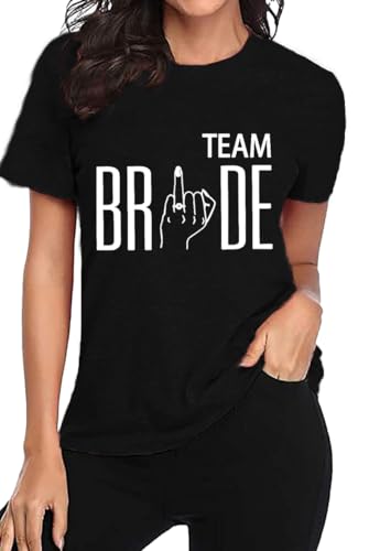 Women Bride Shirt Bachelorette Party T-Shirt Funny Bridesmaid Tee Tops Wedding Party Shirt3