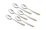 FnS RAGA 24 Karat Gold Plated Stainless Steel Tea Spoon (Set of 6) for Tea and Coffee