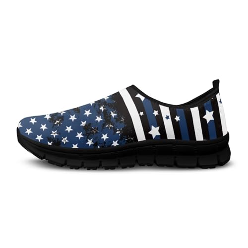 JoyLamoria House Flag Print Shoes for Women Sneaker Walking Loafer Mesh Work Travel3