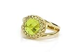 Delicate Peridot Ring in 14k Gold - Birthstone Jewelry for Women - Custom Rings, Fashion Rings, Unique Wedding, Engagement, Promise Rings - Handmade Jewelry for Her