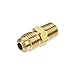 uxcell Brass Pipe fitting, 1/4 SAE Flare to 1/8NPT Male Thread, Tubing Adapter Hose Connector, for Air Conditioner Refrigeration, 2Pcs