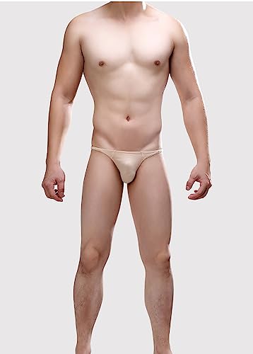 Men's Cotton Low Waist Bulge Pouch G-String Thongs Underwear Spaghetti Strap Thong Panties4