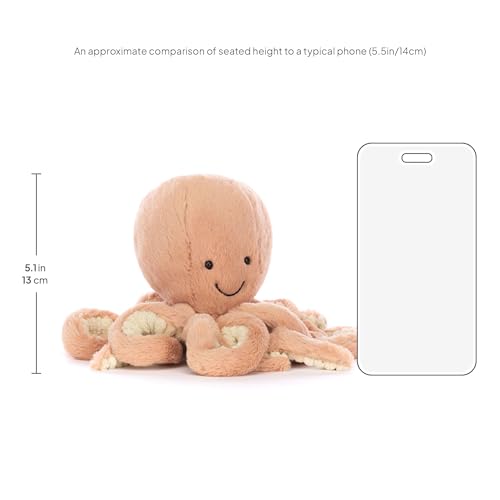 Jellycat Odell 9" Octopus Plush Toy - 23cm Cute Cuddly Friend - Image 5