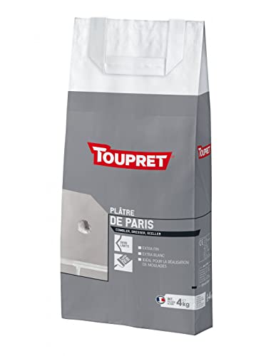 Toupret BCPLA04 Plâtre De Paris en Sac De 4kg, Blanc Cover