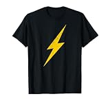 Yellow Lightning Bolt Electrical Storm Graphic Icon T-Shirt