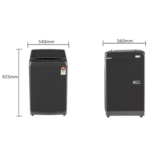 Image of LG 9 Kg 5 Star Fully Automatic Top Load Washing Machine with In-Built Heater & Wi-Fi (T90V4MB1S, Middle Black, Smart Inverter Motor)