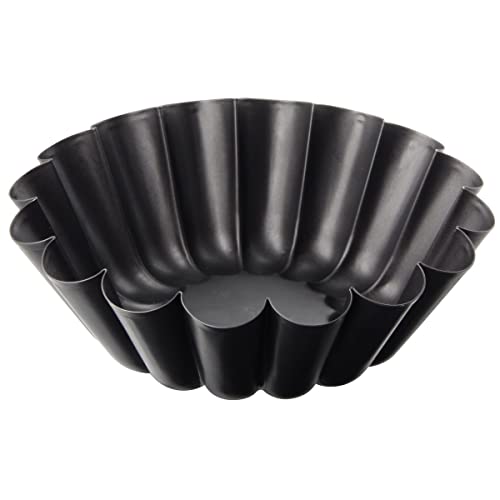 Zenker Flanera Rizada 22cm, en acero con revestimiento antiadherente Teflón negro, 22x7cm, 1ud.