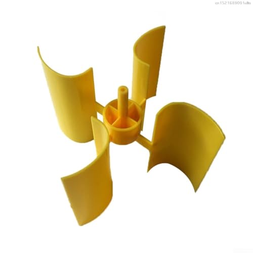 Juego de cuchillas de turbina eólica para generador de bricolaje, paquete de 4 cuchillas de viento verticales, material ABS, 100 mm de diámetro, compatible con eje de 2 mm