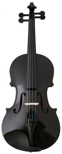 Crescent Direct VL-BK3/4 3/4 - Violín acústico de madera de arce negro con funda, colofonia y lazo