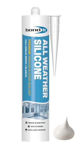 Bond It All Weather Silicone, Silicone Sealant, 10 oz, White