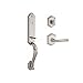 Baldwin SCELIXFEDLTAR150 Reserve Single Cylinder Handleset Elizabeth x Federal with Traditional Arch Rose in Satin Nickel Finish Left Hand