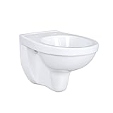 Unkomplizierte Installation Design Hänge Wand WC Toilette Keramik (RosenStern) - Tiefspüler Weiß