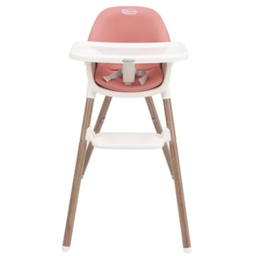 Image of Graco Presti 3-in-1 Highchair (6 Months to Approx. 27.3kg/6 Years), Lightweight at 4.75kg, Compact fold, Easily Portable, 3 Different Modes for Longevity, Dusty Rose Fashion