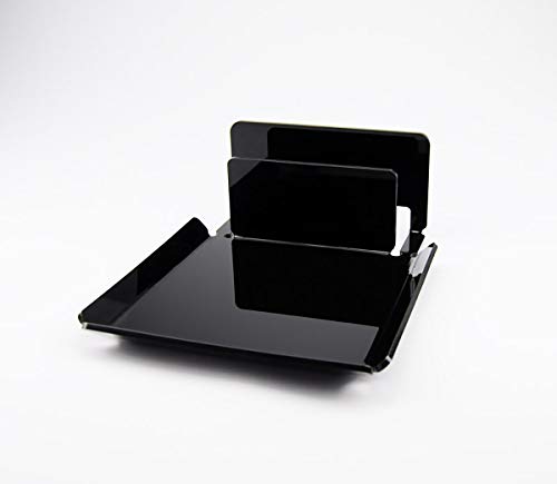 Slato Porte courrier Lettres et Vide-Poche de Table Design Moderne en plexiglass Holly - Couleur Noir Cover
