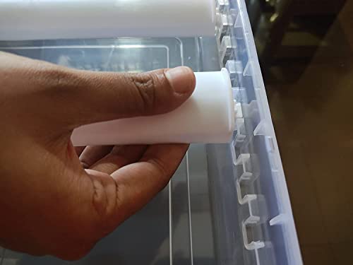 NMII Multipurpose Plastic Storage Box with Adjustable Rods l Storing Box For Bangles, Chuda, Kada, Watches, Scrunchies I (Transparent)