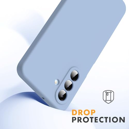 Image of DIZORO Microfiber Candy Case for Samsung A17 5G Smooth Touch Cushion Liquid Soft Silicone Gel Rubber Phone Cases Non-Slip Full Body Protective Shockproof Back Cover -Carolina