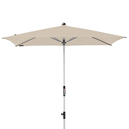 Knirps Sonnenschirm Automatic - Rechteckiger Kurbelschirm - Modernes Design - Starker UV-Schutz - 230x150 cm - Höhenverstellung - Natur Cover