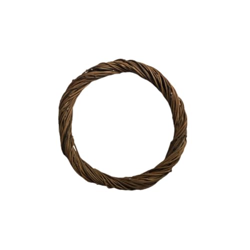 Hrlace Corona de Adviento de 10 cm, corona de mimbre sin pelar, corona de Navidad, corona de puerta, corona de Pascua, corona de madera colgante para manualidades, Navidad, Halloween, boda, fiesta,