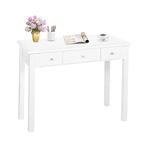 STHOUYN Home Office Small Writing Desk with Drawers Bedroom, Study Table for Adults/Student, Vanity...