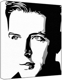Mark Feehily (100% Original Painting. Not A Print ) Acrylic Paint On Deep Framed Canvas (60 x 50 x 1.8 cm) 3-Colour Black/Grey/White-image-36