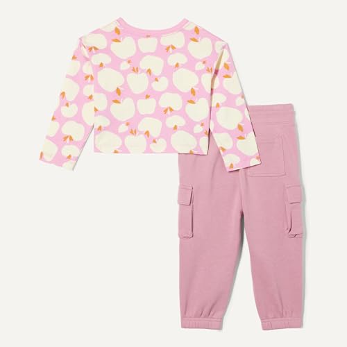 Image of Amazon Essentials Girls and Toddlers' Long Sleeve T-Shirt and Pull on Pants Set