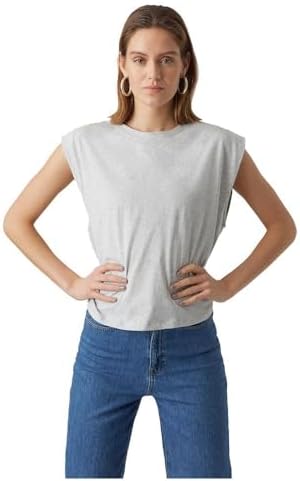 Vero Moda Spitzentop VMROSA SL TOP JRS NOOS, V-Ausschnitt Und Träger Mit Spitzenbesatz