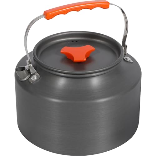 REDCAMP 0.8L/0.9L/1.4L/1.6L/2L Outdoor Camping Kettle, Aluminum Tea...