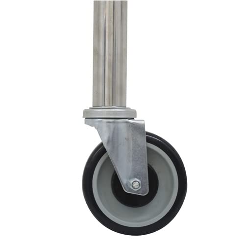 Advance Tabco TA-25S-6 Set of Six Casters, 5"Diam. - For 18 Gauge 96"W Work Tables with Stainless Undershelf