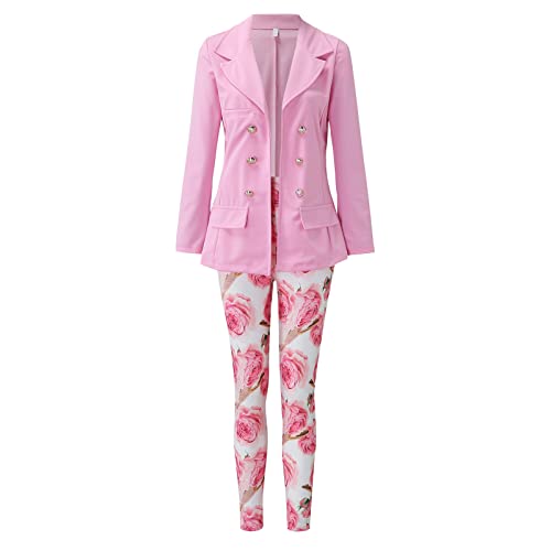 Chándal de moda para mujer, 2 piezas, casual, ligero, chaqueta delgada, abrigo de manga larga, pantalones de oficina y negocios, chaqueta para exteriores, trajes de forro polar, traje casual de