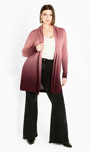 Image of Avenue Women's Plus Size Mina Dip Dye Cardigan