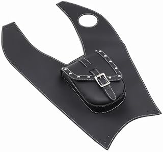 Motorcycle Black Artificial Leather Tank Cap Panel Cover Pad Bag | For Suzuki Intruder Volusia VL800 VL800Z Limited
