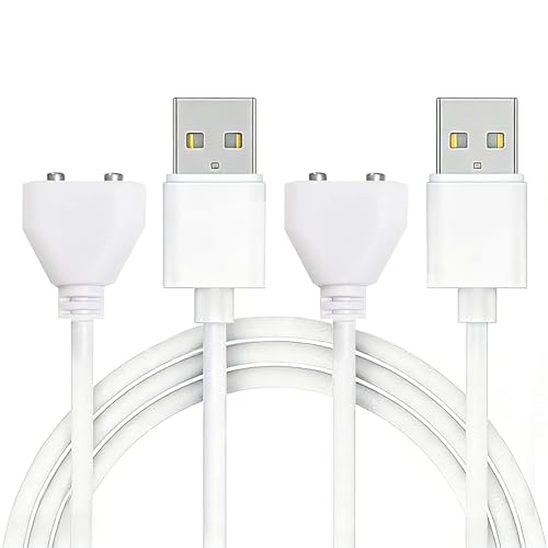 SEXBAY 2PCS 10mm Magnetic USB DC Charger, Original Replacement DC Charging Cable USB Cord for Rechargeable Wand Massagers Charger Magnetic Charger 10mm