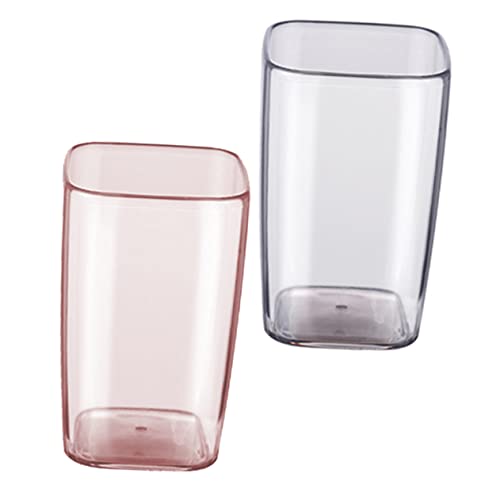 HOLIDYOYO 2pcs Portable Toothbrush Mug Travel Gargle Cup for Home Use Lightweight and Compact Design for Storing Toothpaste and Comb Versatile Drinking Cup