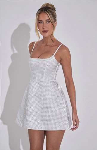 Sparkly Sequin Homecoming Dresses 2025 Short Spaghetti Straps Corset Prom Cocktail Dress4