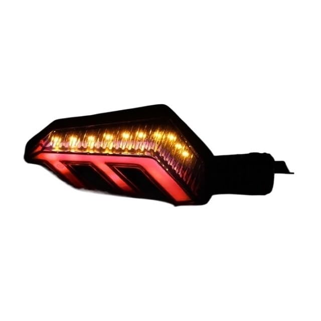 Clignotants de moto LED à feu de signalisation fumé avec éclairage blanc rouge bleu