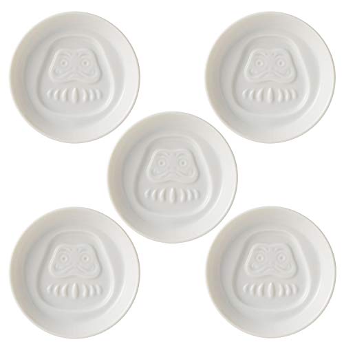 TAMAKI プレート しょうゆ小皿 ダルマ 5個セット 直径8.3×高さ1.8cm 食洗機・電子レンジ対応 T-867235