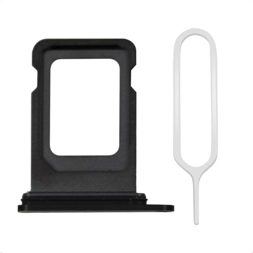 MMOBIEL Bandeja Tarjeta SIM Compatible con iPhone 12 Mini   Recambio Soporte Tarjeta SIM Ranura   Incluye Herramienta de Extracción SIM y Anillo de Goma Impermeable   Negro
