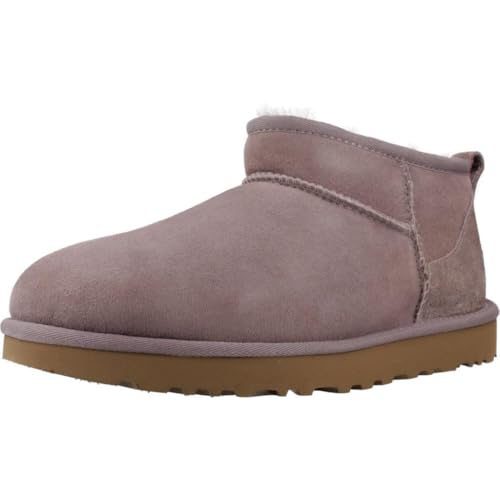 UGG Bottes en Cuir Lilas Classic Ultra Mini