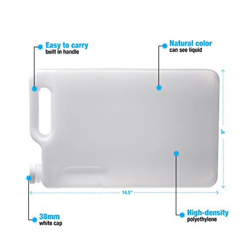 Hudson Exchange - 1001382 5 Liter Hedpak Container With Cap, Hdpe, Natural #TOP1