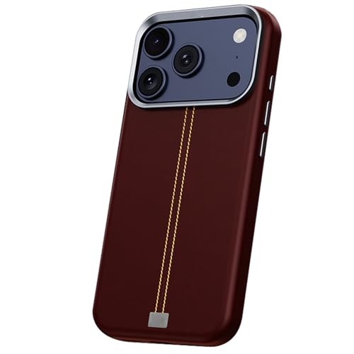 Étui fin pour iPhone Air en cuir rouge avec absorption des chocs et antidérapant