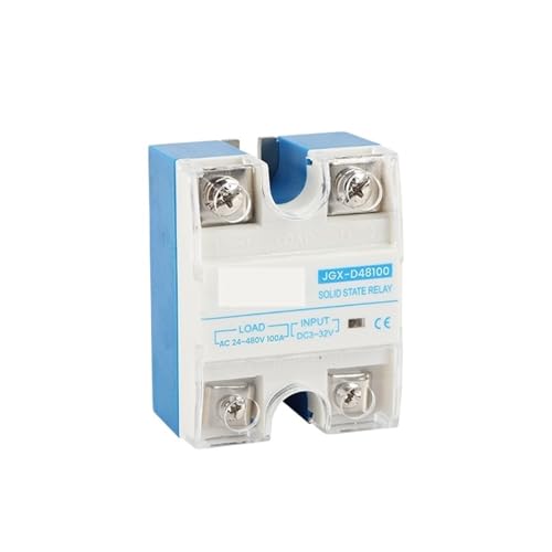 Relais SSR 100DA monophasé commande DC 3-32V sortie AC 24-480V avec dissipateur et capot